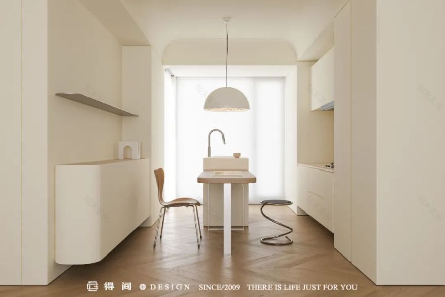 得间设计 | 静谧中自然生长着的奶油极简宅-38