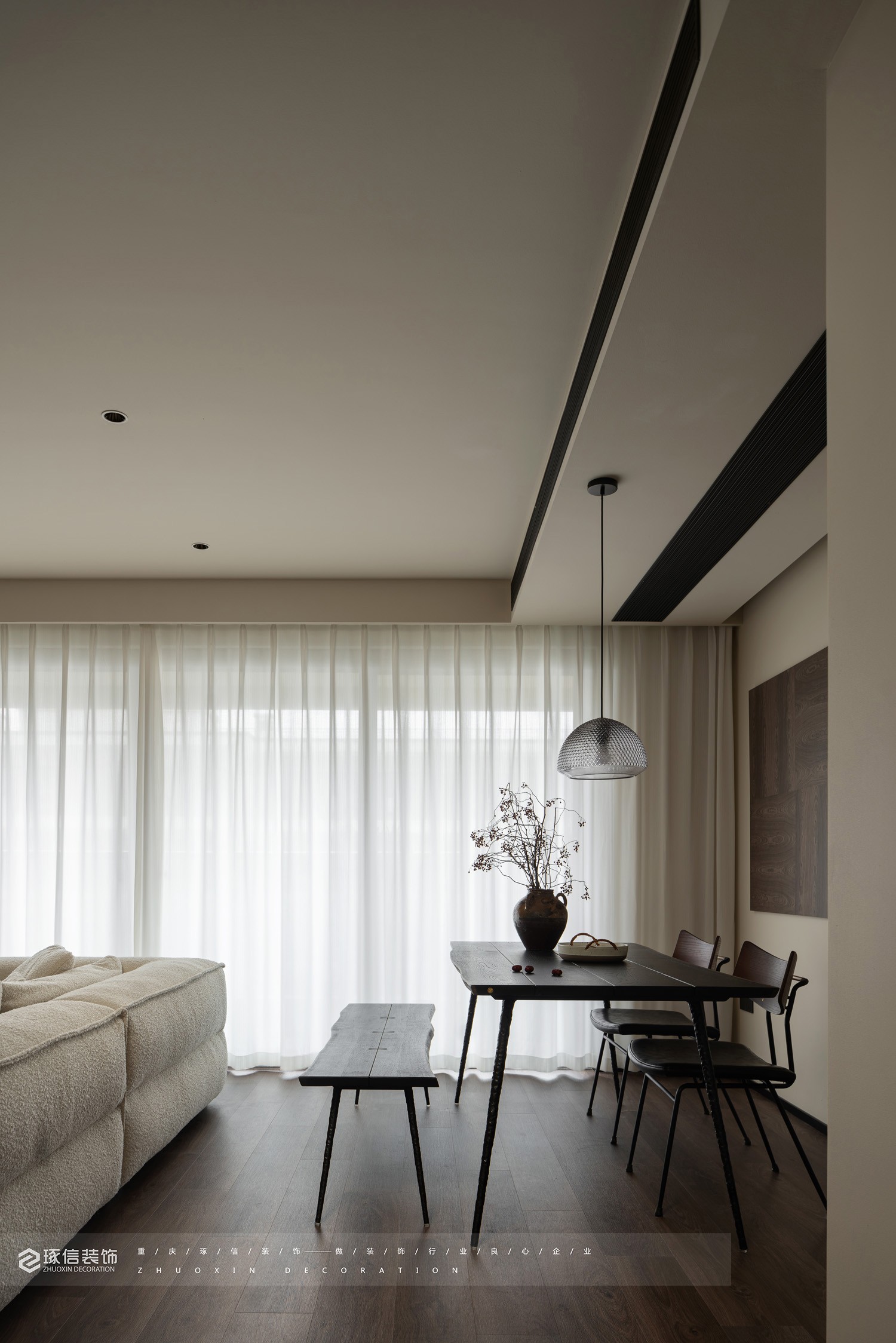 110 平简约现代风舒适空间丨琢信装饰-19