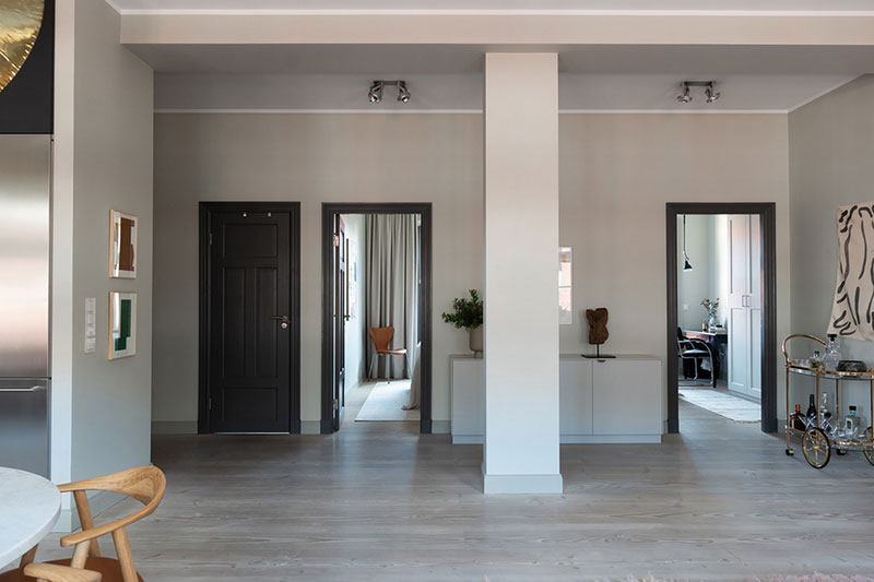 斯德哥尔摩优雅公寓 | 拱窗与开放空间的完美结合-12