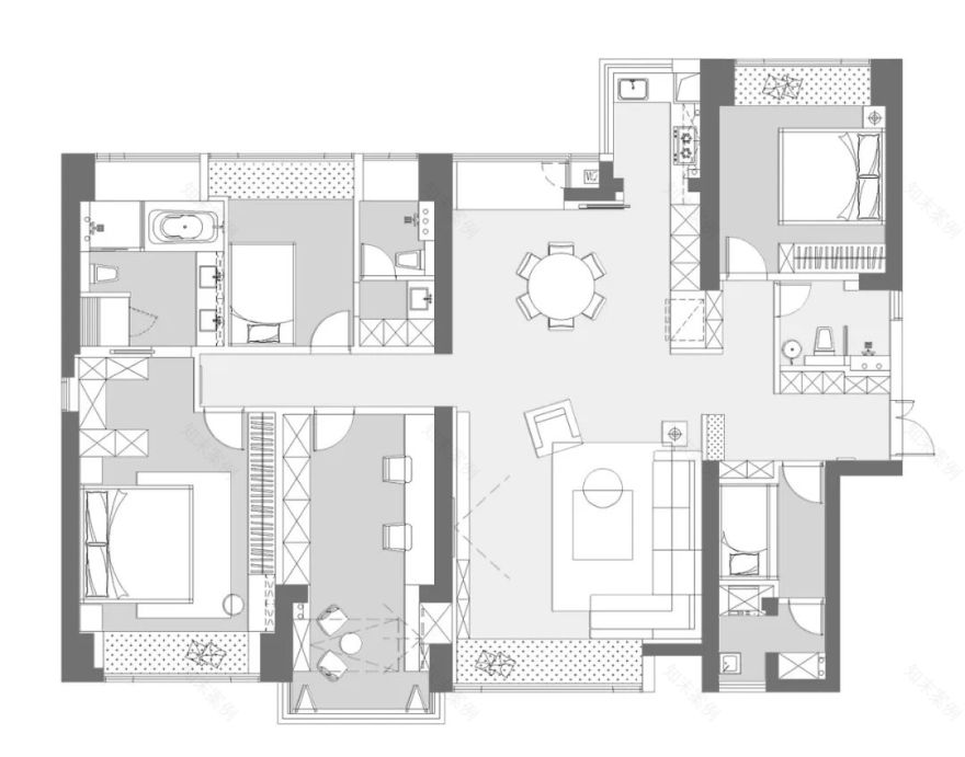 光韵香山美墅 · 简约侘寂的极致隐形之家丨中国深圳丨尺子室内设计-14