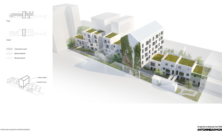 巴黎贝尔维尔区 33 套新旧住房的统一设计-12