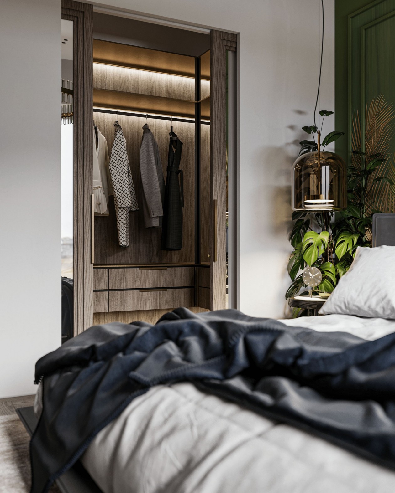 100㎡灰色系公寓设计 简约而时尚-12