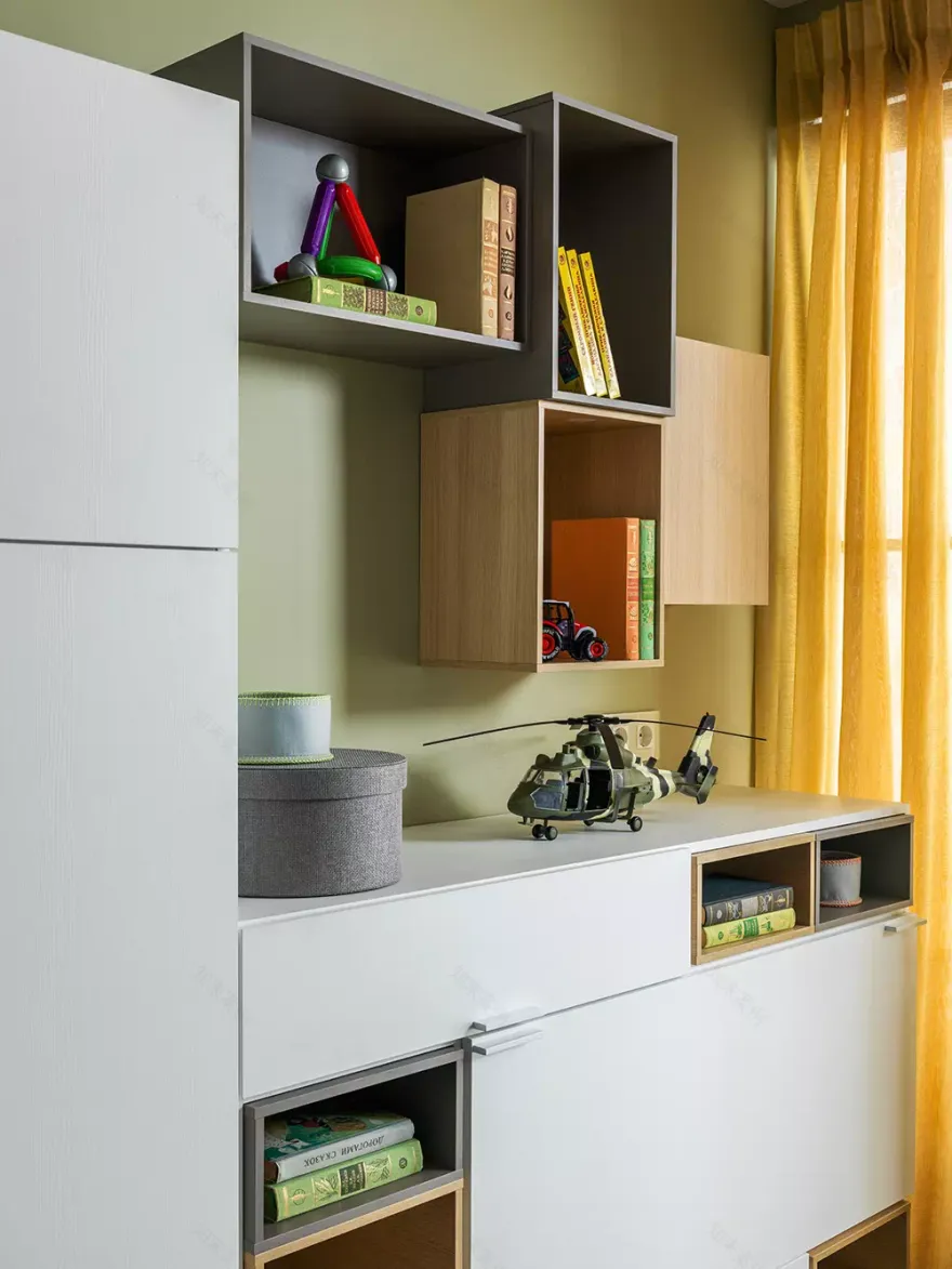 ≡ ➤ Уникальный дизайн детской с зонированием для мальчика 4 лет ⋆ Фабрика мебели «Mamka™» ᐈ Эксперт детского пространства-11