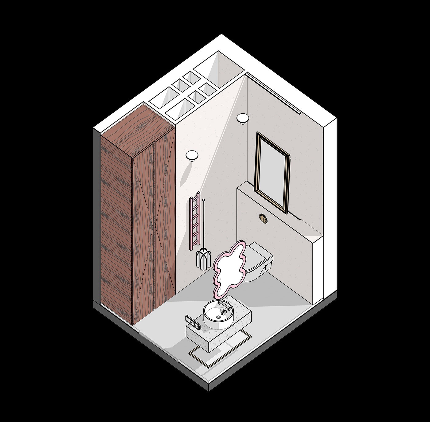 64㎡多彩小空间公寓设计-10