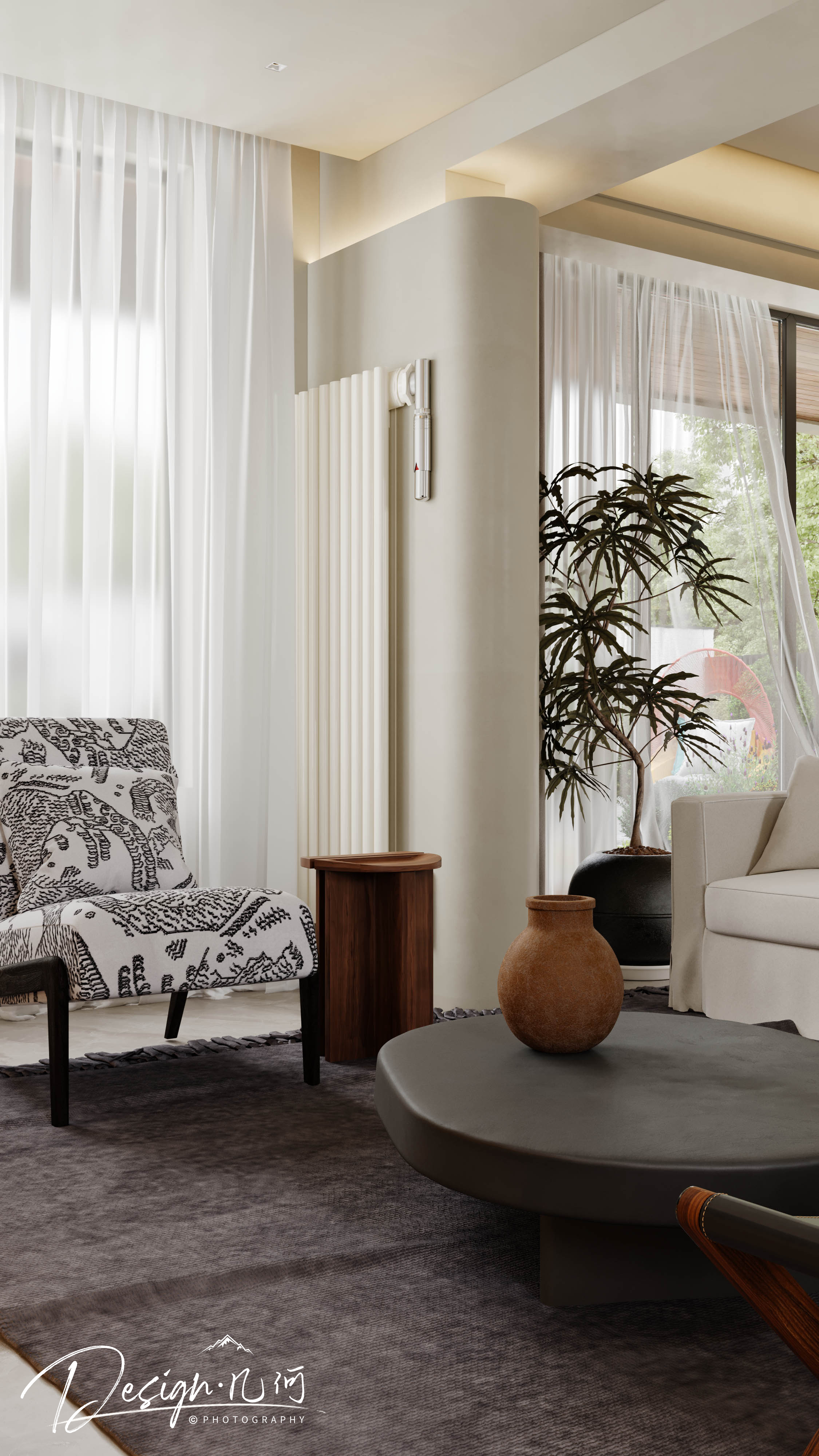 几何空间视觉表现 | 国建红郡中古风客餐厅-1