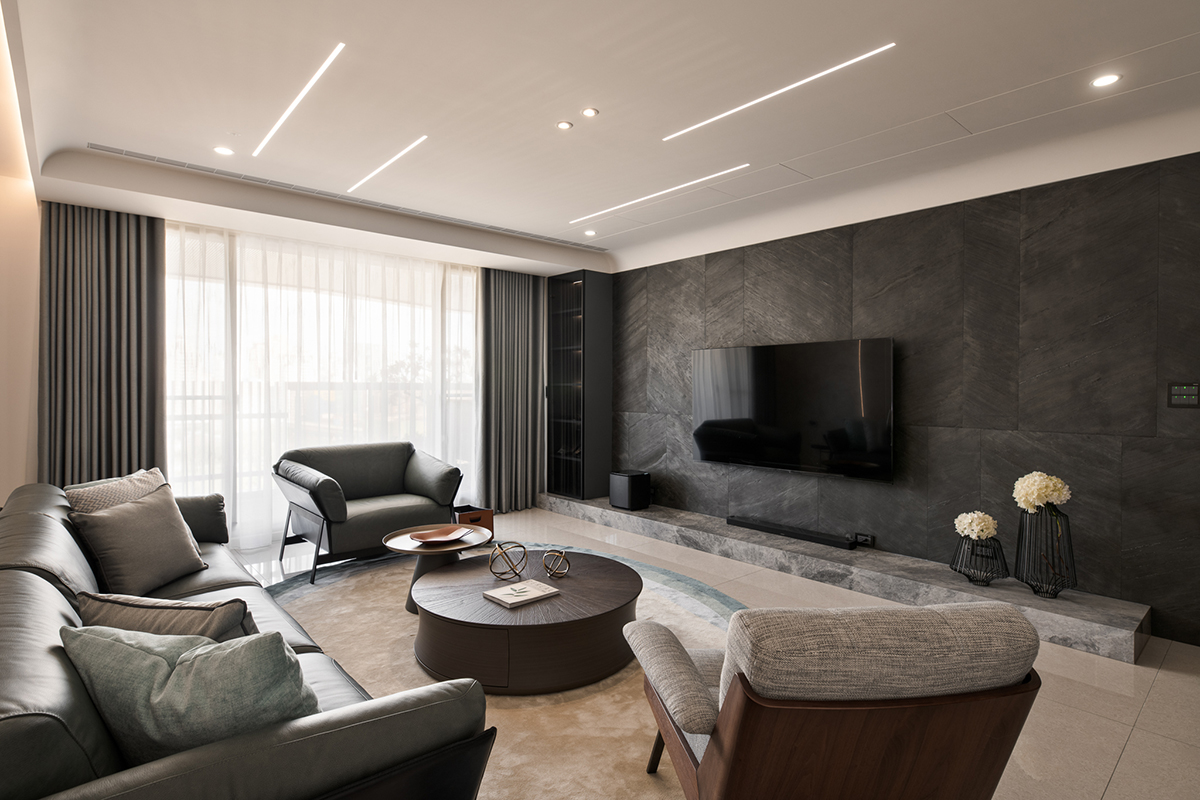 家装设计案例鉴赏——现代简约风度假感三居室-11