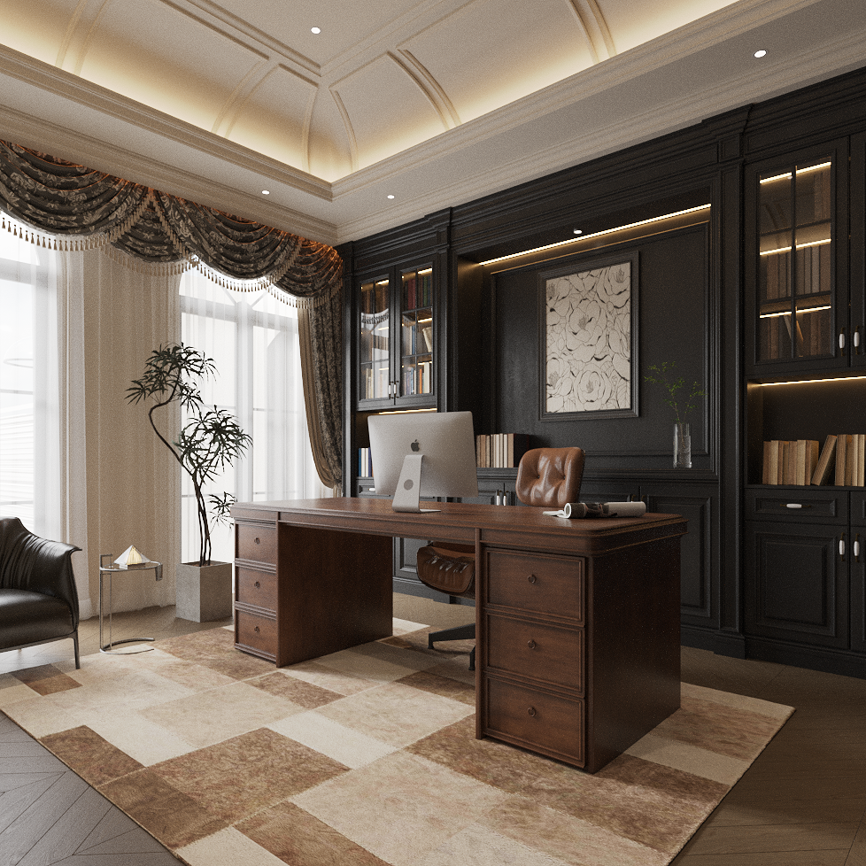 P.W.璞物设计丨多伦多1300㎡独栋别墅，雕花琢韵墅写人生-49