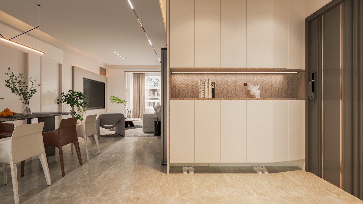 奶油风-客餐厅卧室-4