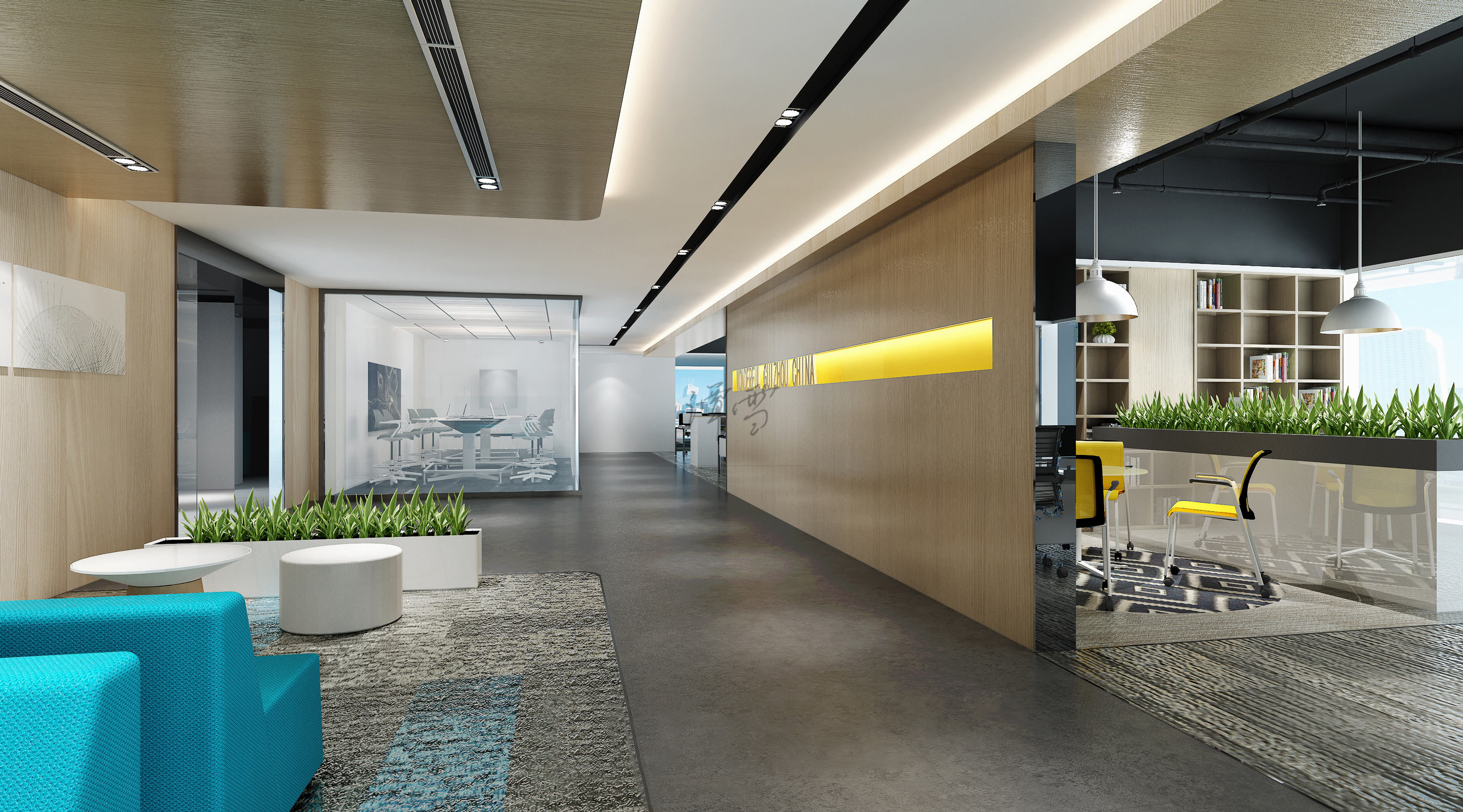 工装/现代办公室效果图案例-6