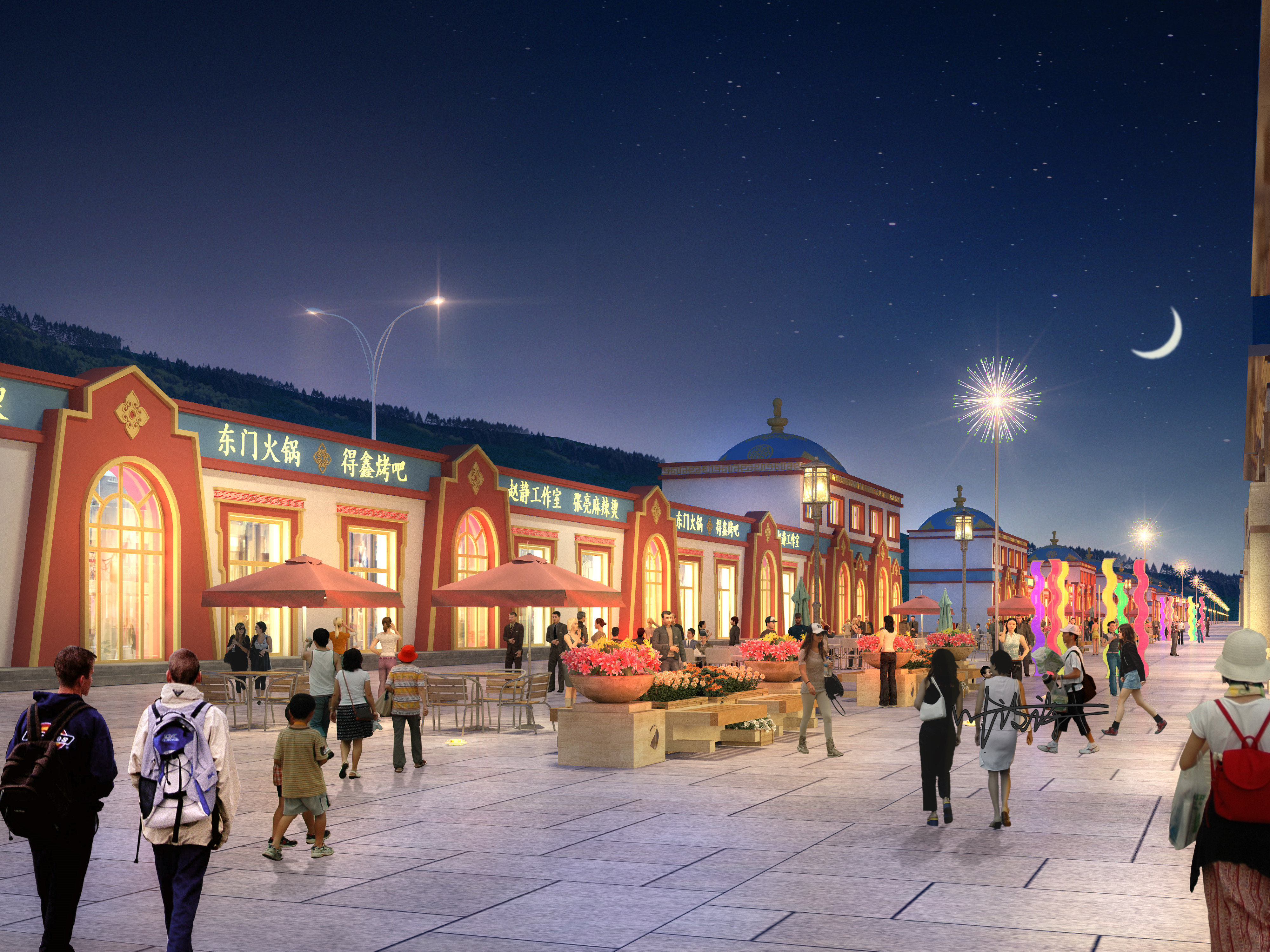 室外效果图|蒙古规划透视-11