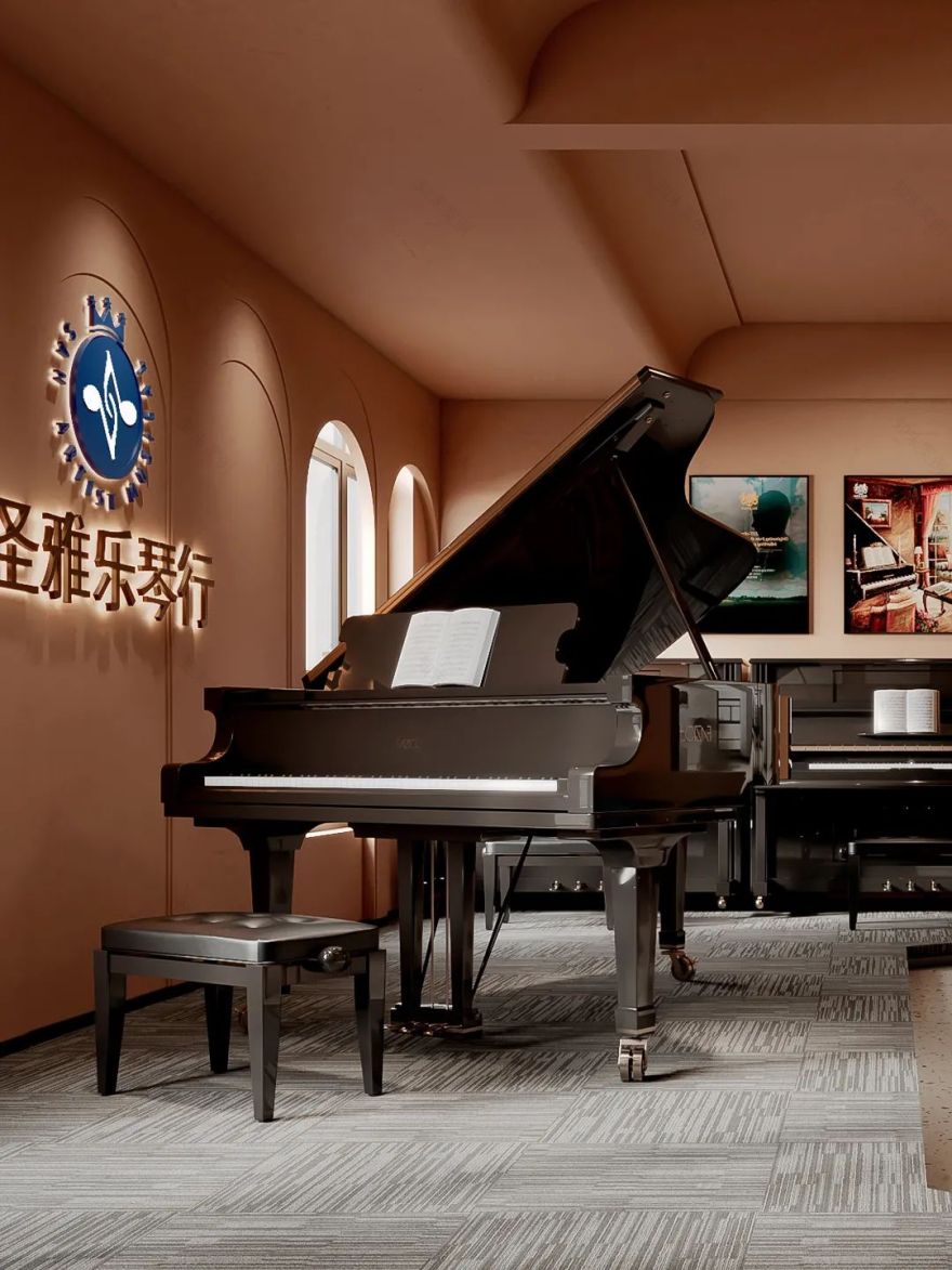长沙圣雅乐琴行展厅丨中国长沙丨周笙笙建筑装饰设计-17