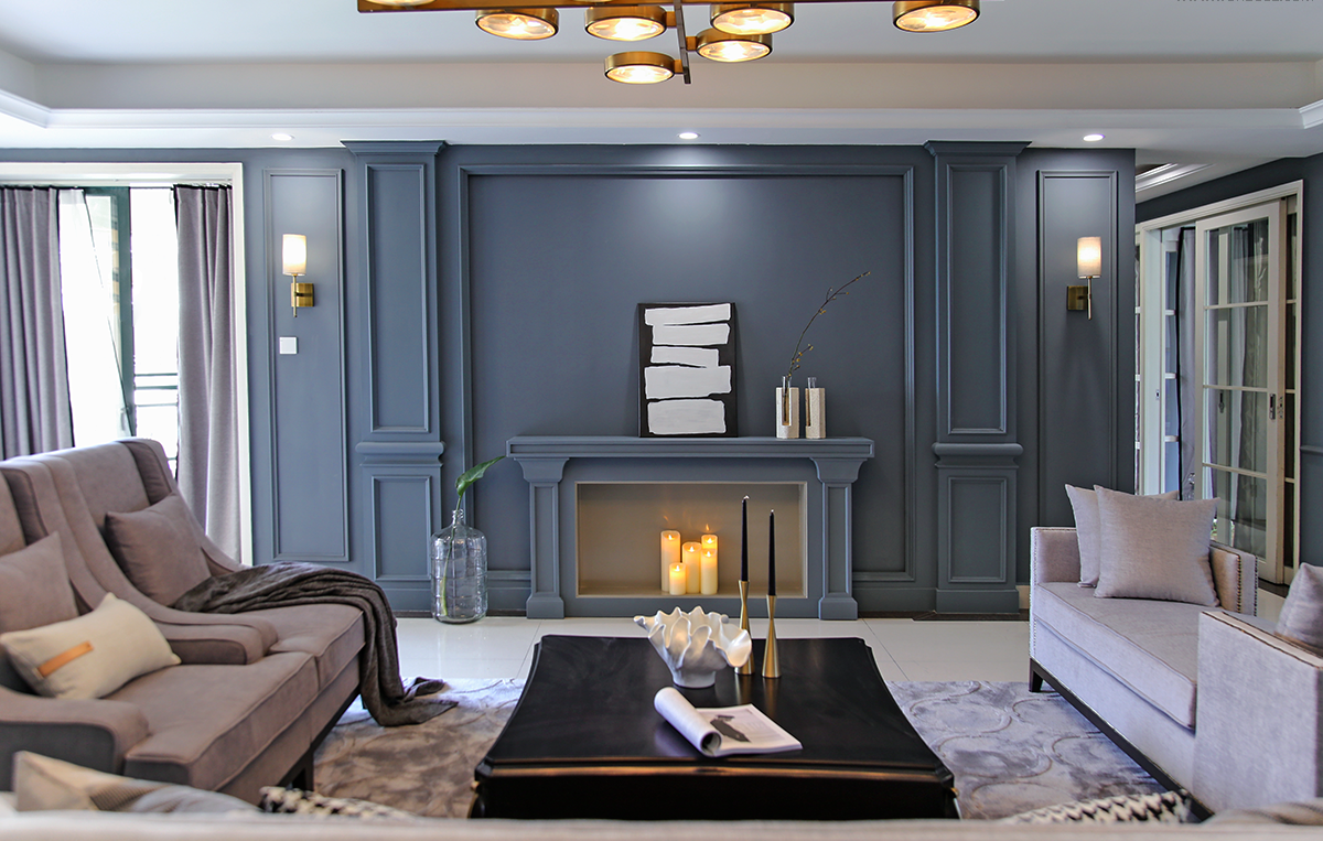 黛蓝绅士的 260㎡美式轻奢生活-7