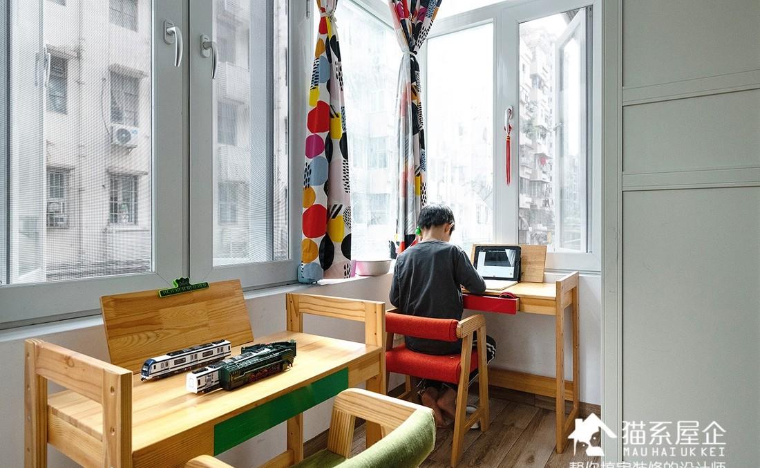 55㎡“猫系屋企”变身二宝家庭乐园，巧改户型实现空间利用最大化-27