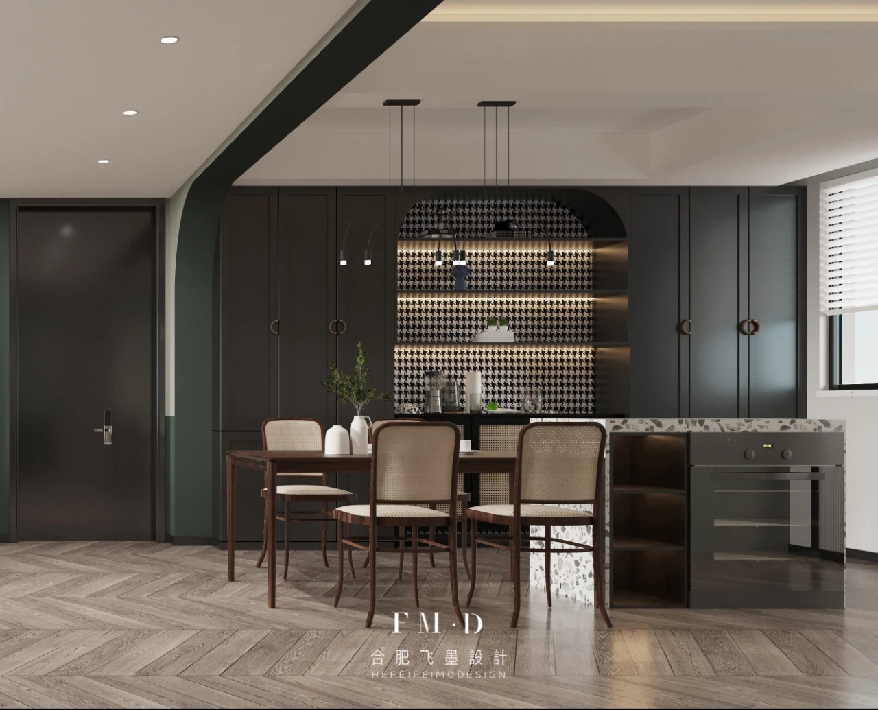 合肥翠竹苑 110㎡北欧复古风老房改造，个性配色与实用功能完美融合-37