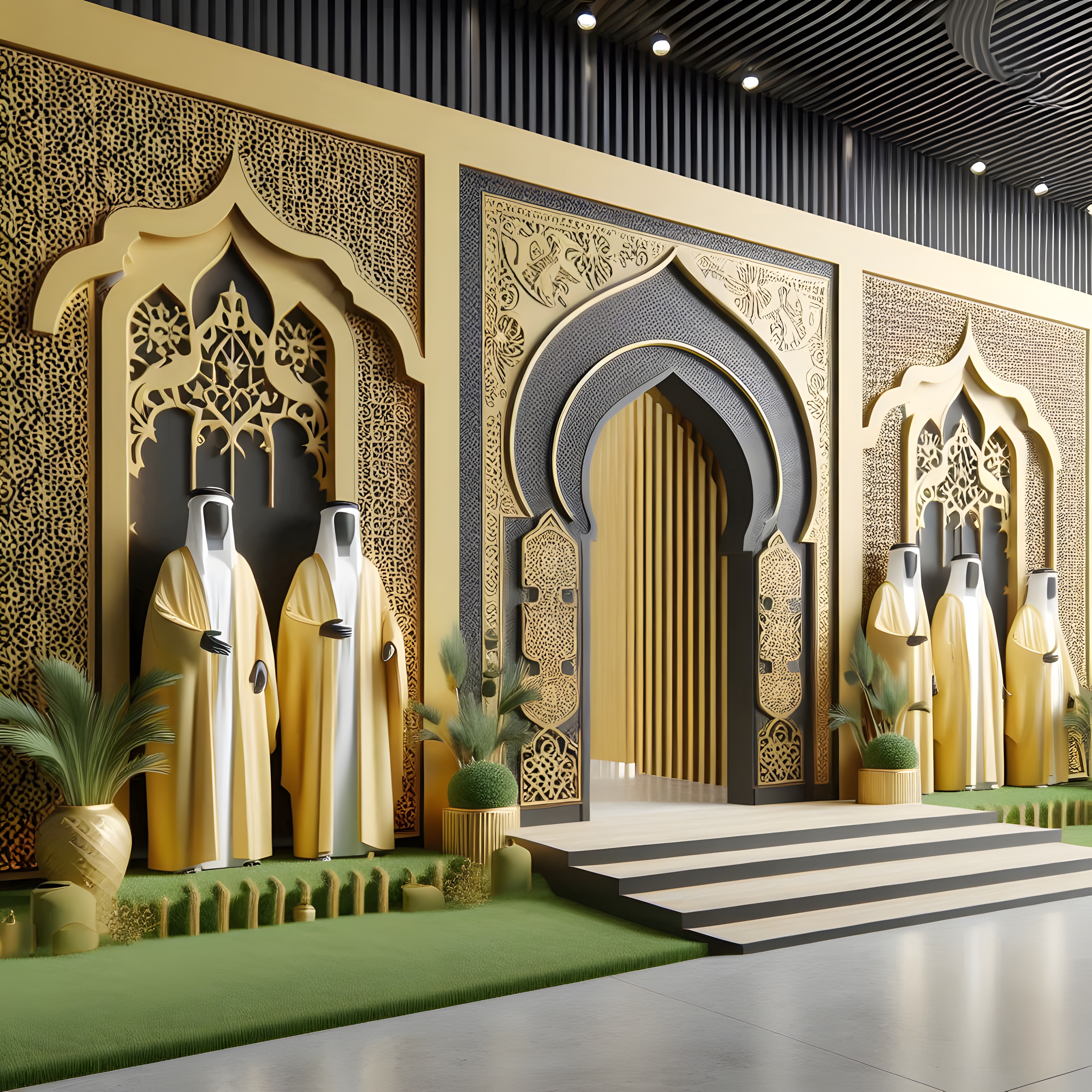 The door arch design with Arab cultural characteristics-13