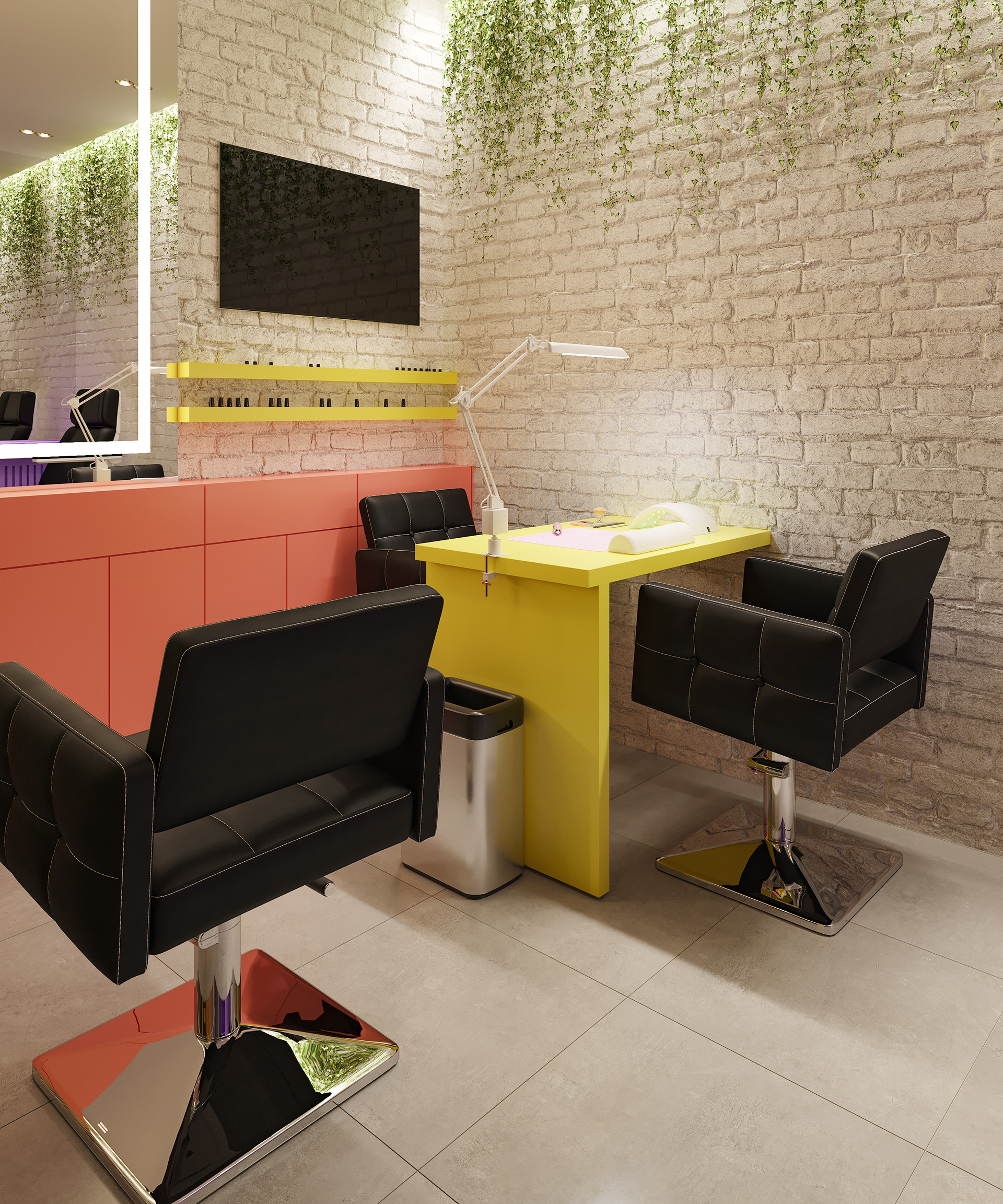 Сolor beauty salon interior-3