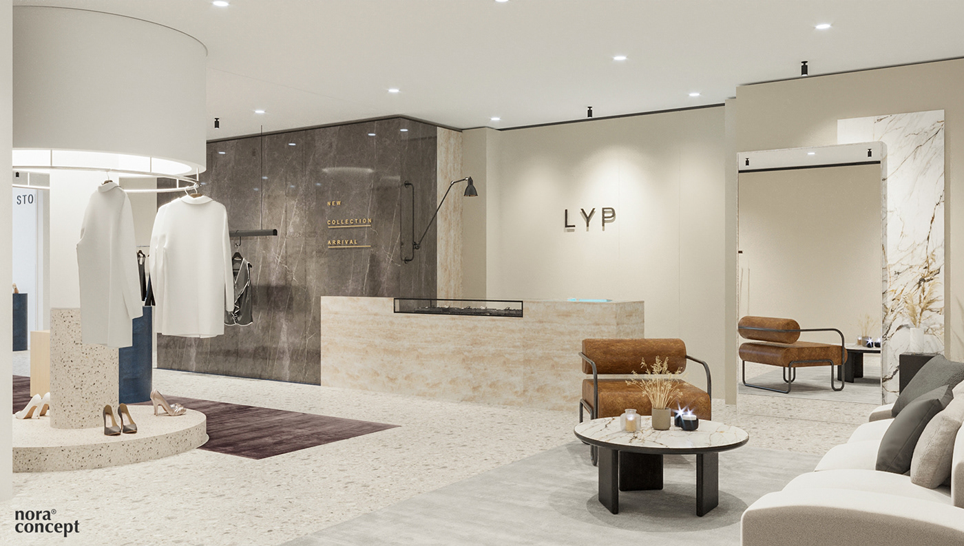 LYP Store · 现代简约女性时尚服装店设计丨越南河内丨nora concept-6