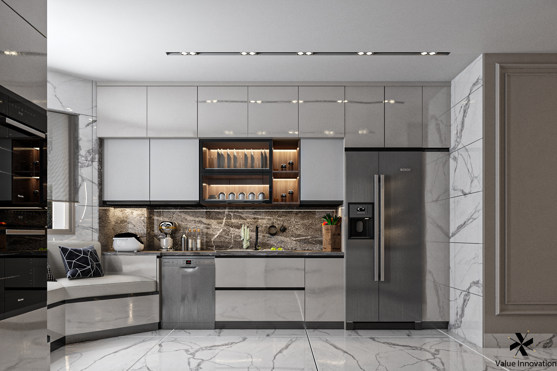 Neoclassic Reception & Kitchen-7