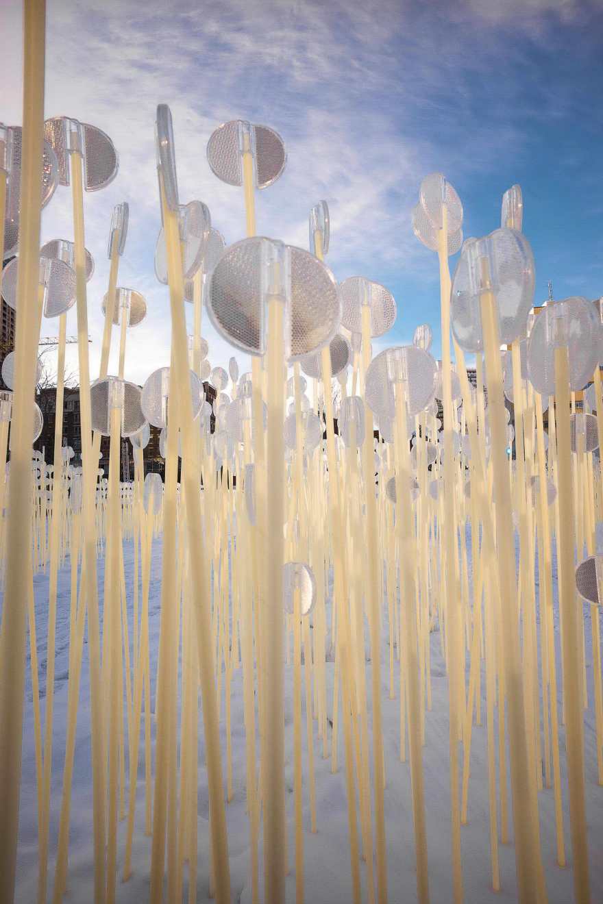 冬季麦田幻境 | Entre les Rangs 公共艺术装置-15