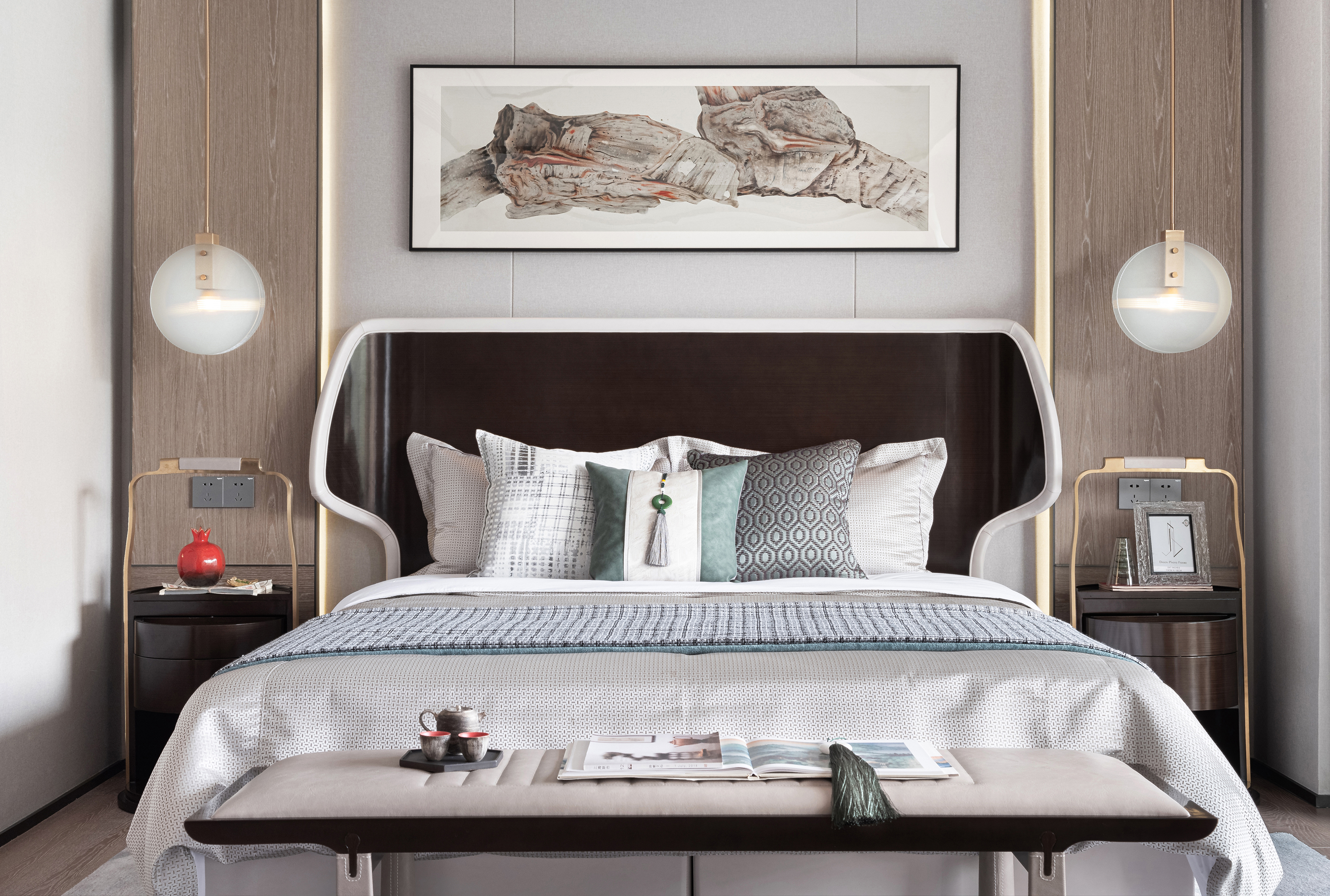 济南雍泉府下叠样板间 | 素雅新中式,融入自然之美-43