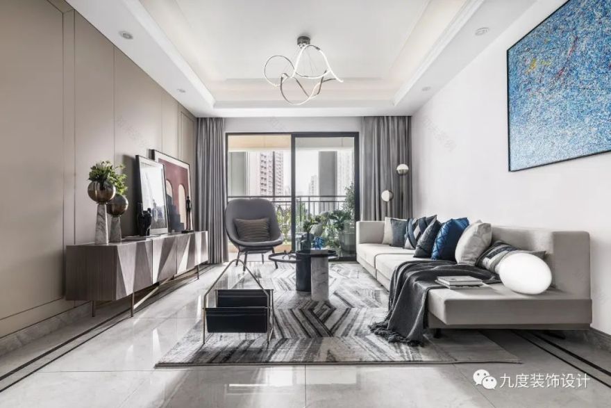 中海·锦江城 KAWS 风格样板间 | 摩登蓝色世界-12