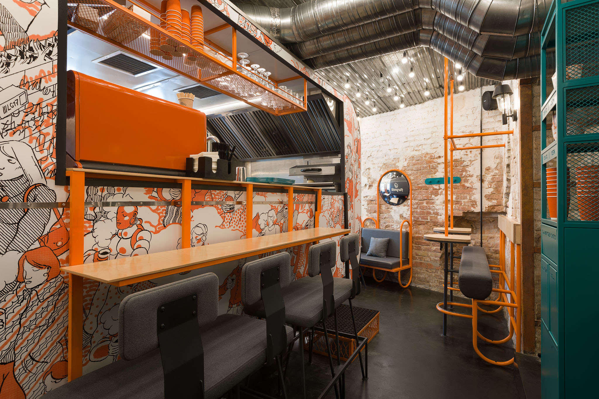 FURGONETA 街头小吃咖啡馆室内设计丨乌克兰基辅丨Oleg Volosovskiy 等-19