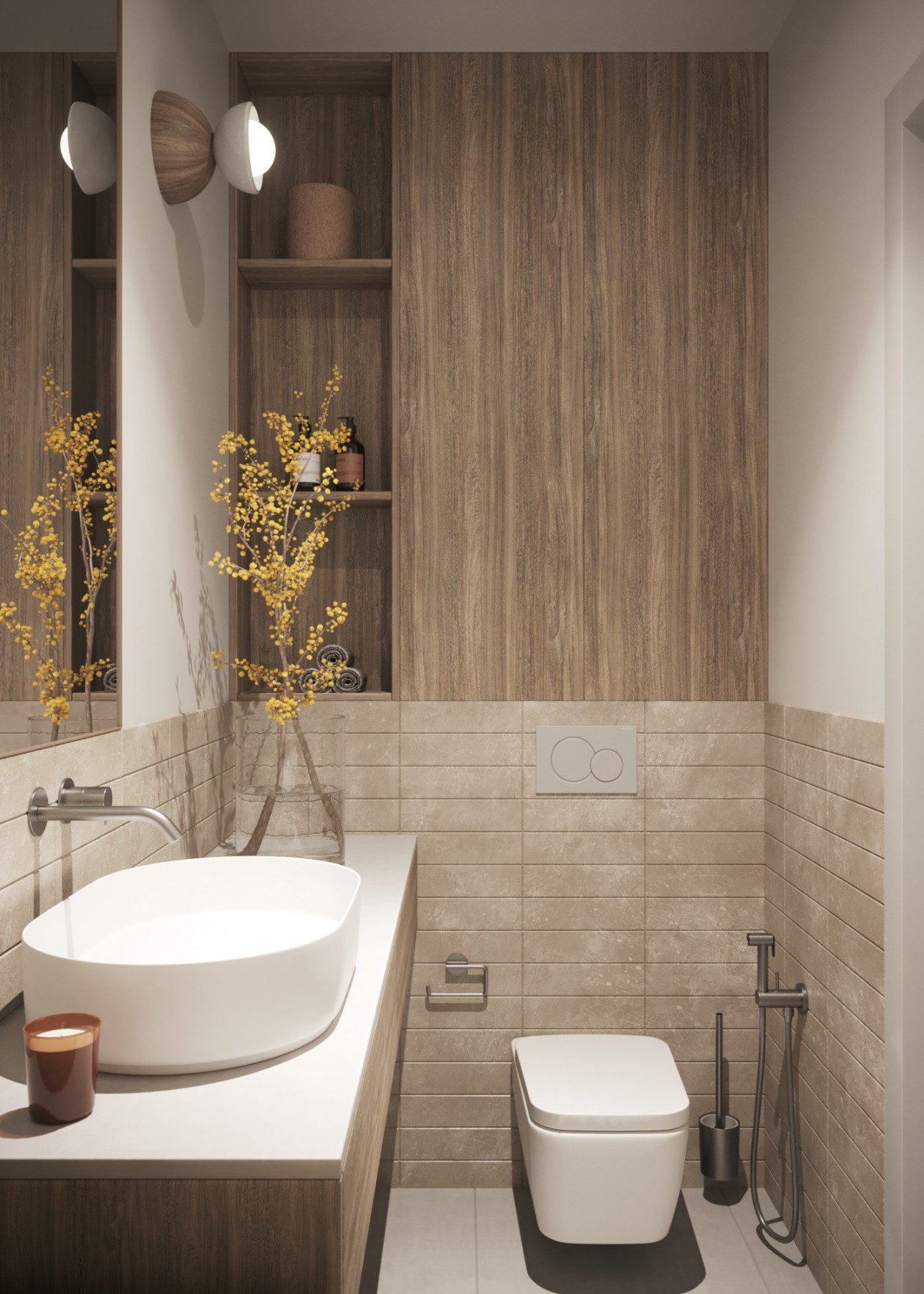 105平现代空间，古铜色调！-14