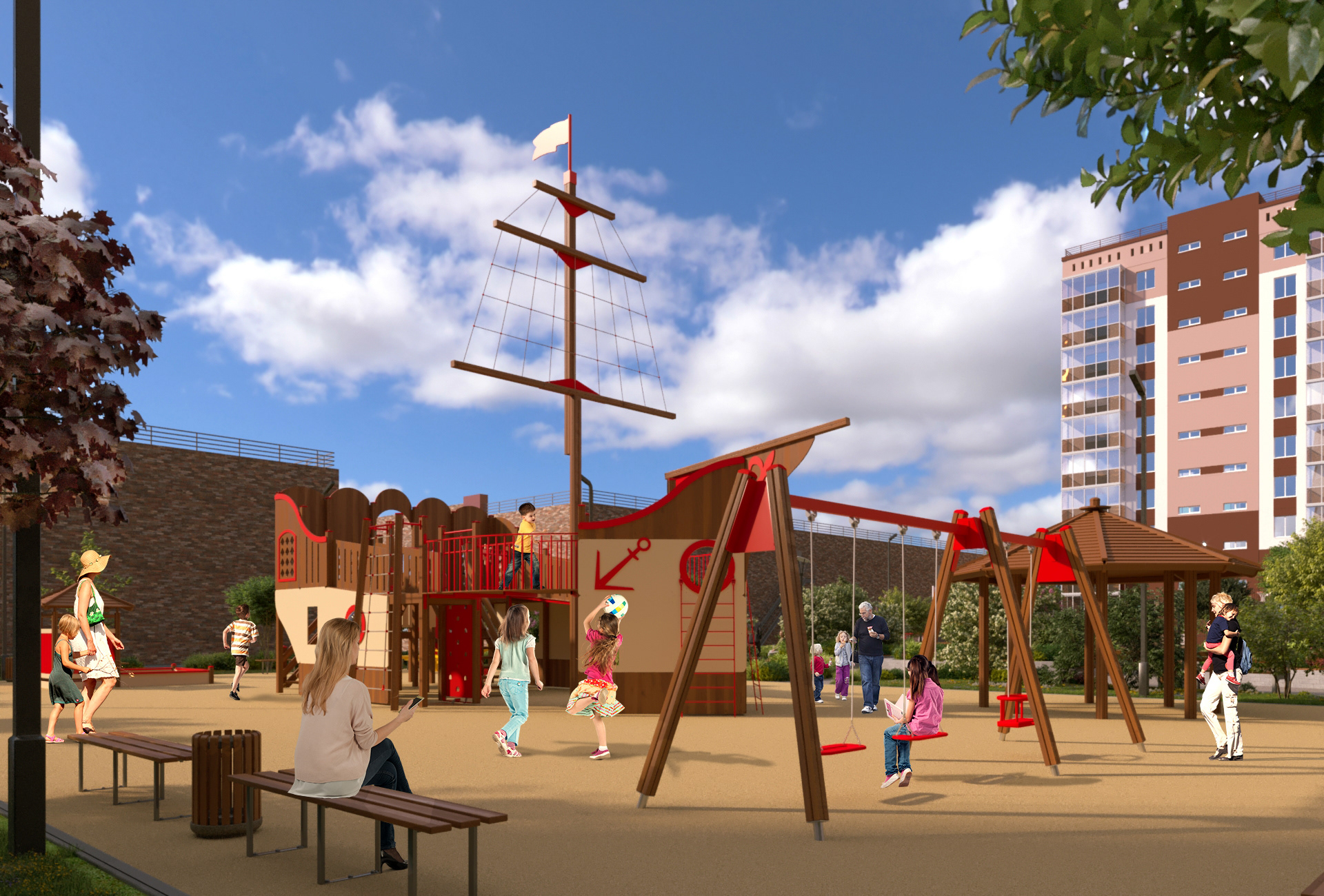 公寓楼庭院设计-9