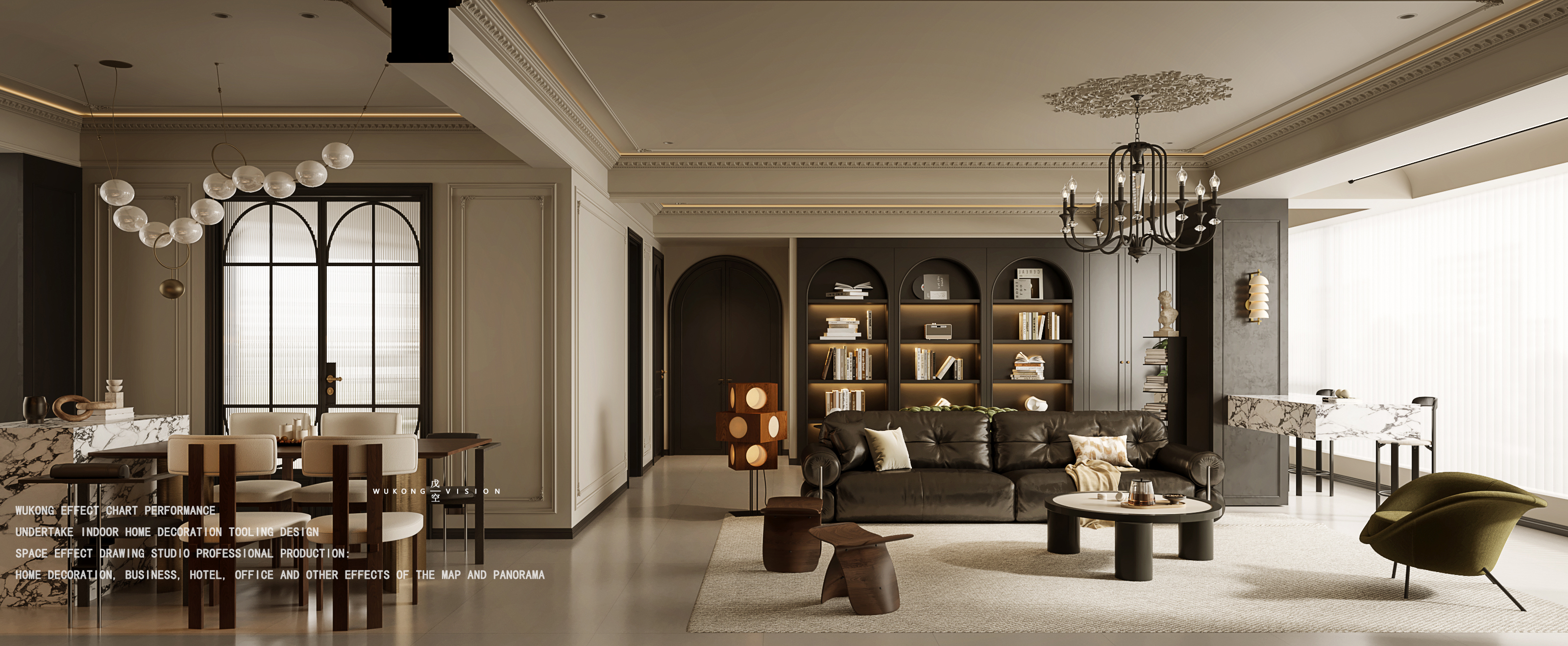 法式复古风一戊空效果图表现-6