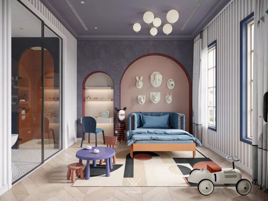 法式现代风独栋别墅,优雅与时尚的完美融合-67