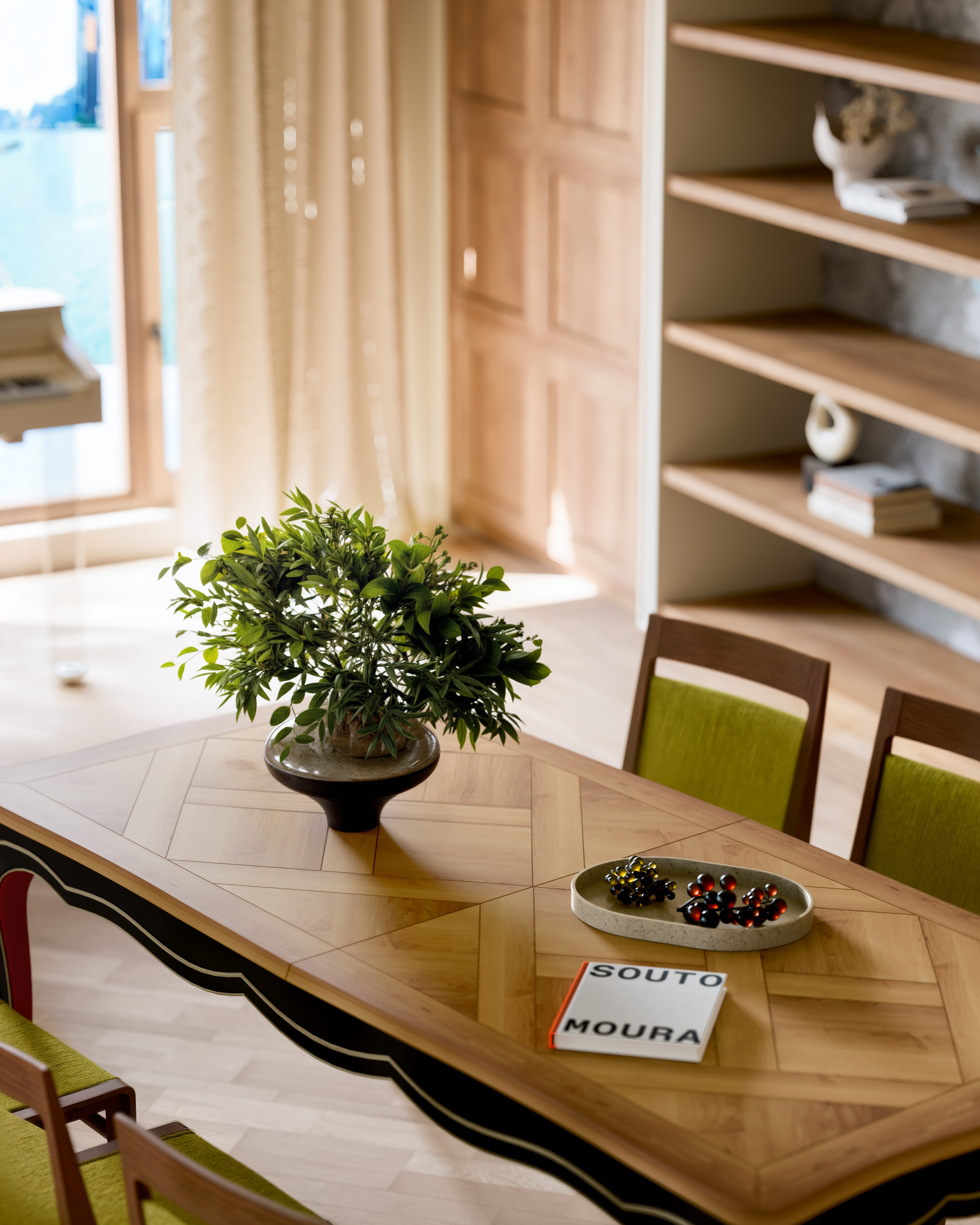 现代美式-客餐厅渲染作品！-2