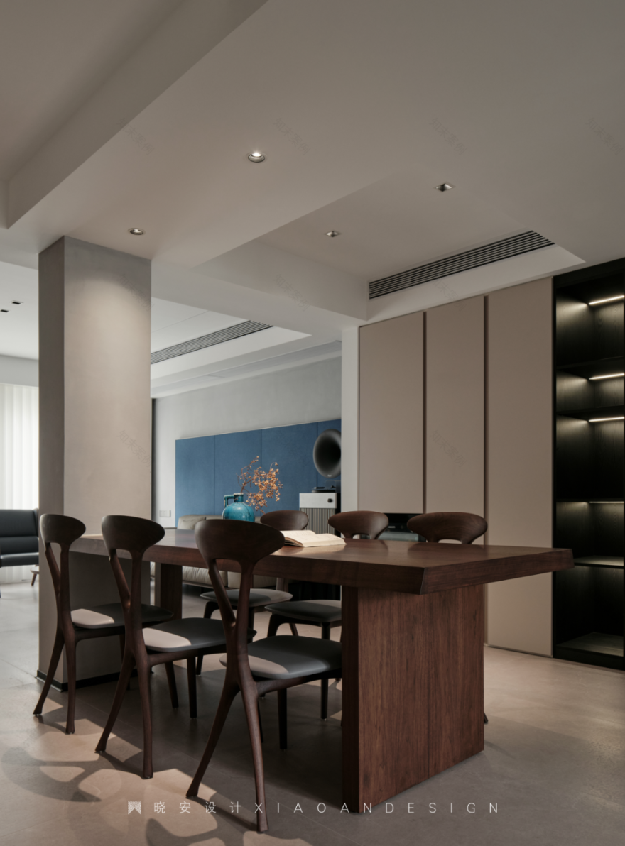 蓝色狂想曲 · 温婉和谐的现代家居设计丨晓安设计-30