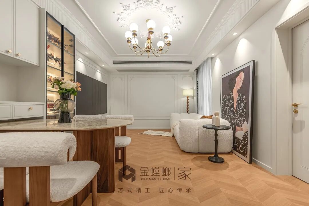 「金螳螂家泗阳店」90㎡法式奶油|是生活写给家的情诗-32