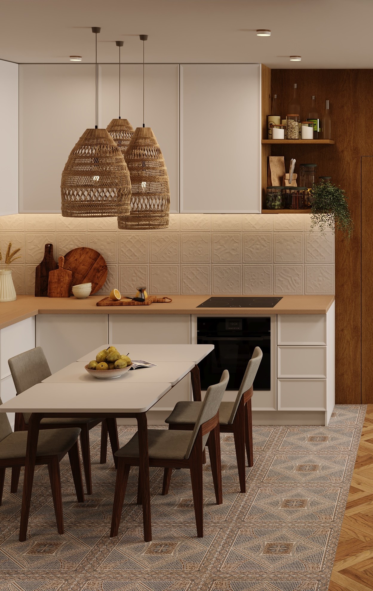 Nordic Warmth — Kitchen & Living Visualization-5