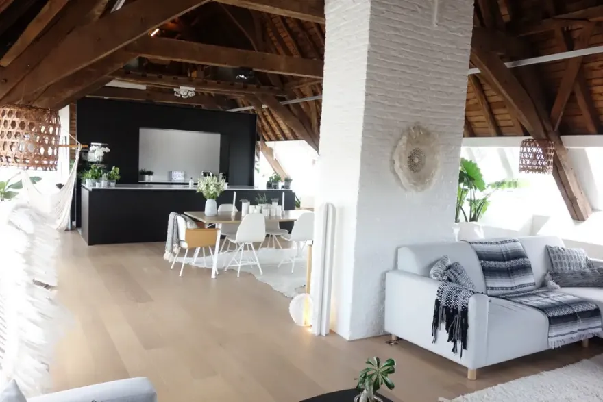 比利时 230㎡时尚波西米亚风屋顶阁楼设计-3