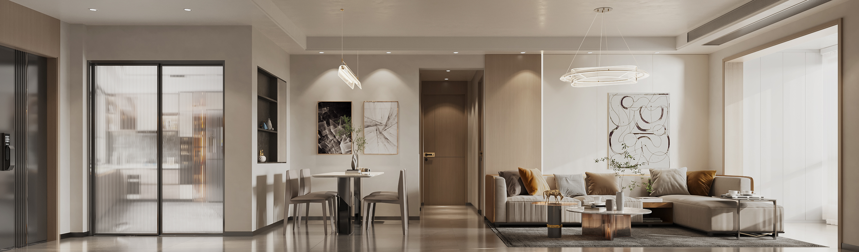 现代客餐厅效果图表现-5