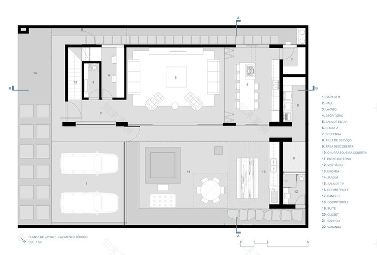 巴西“一号房子”自然光开放式设计-9
