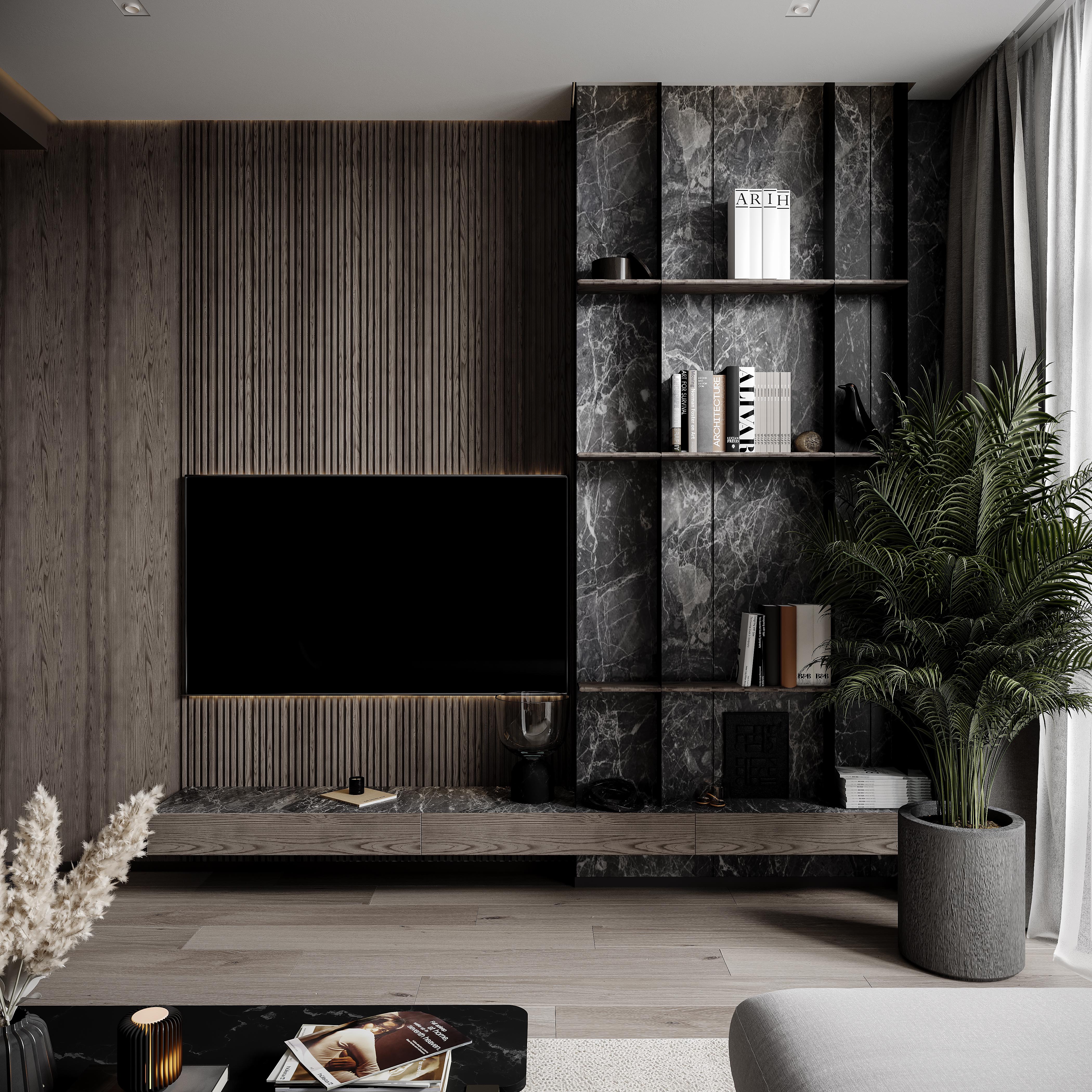 Modern dark apartment-2