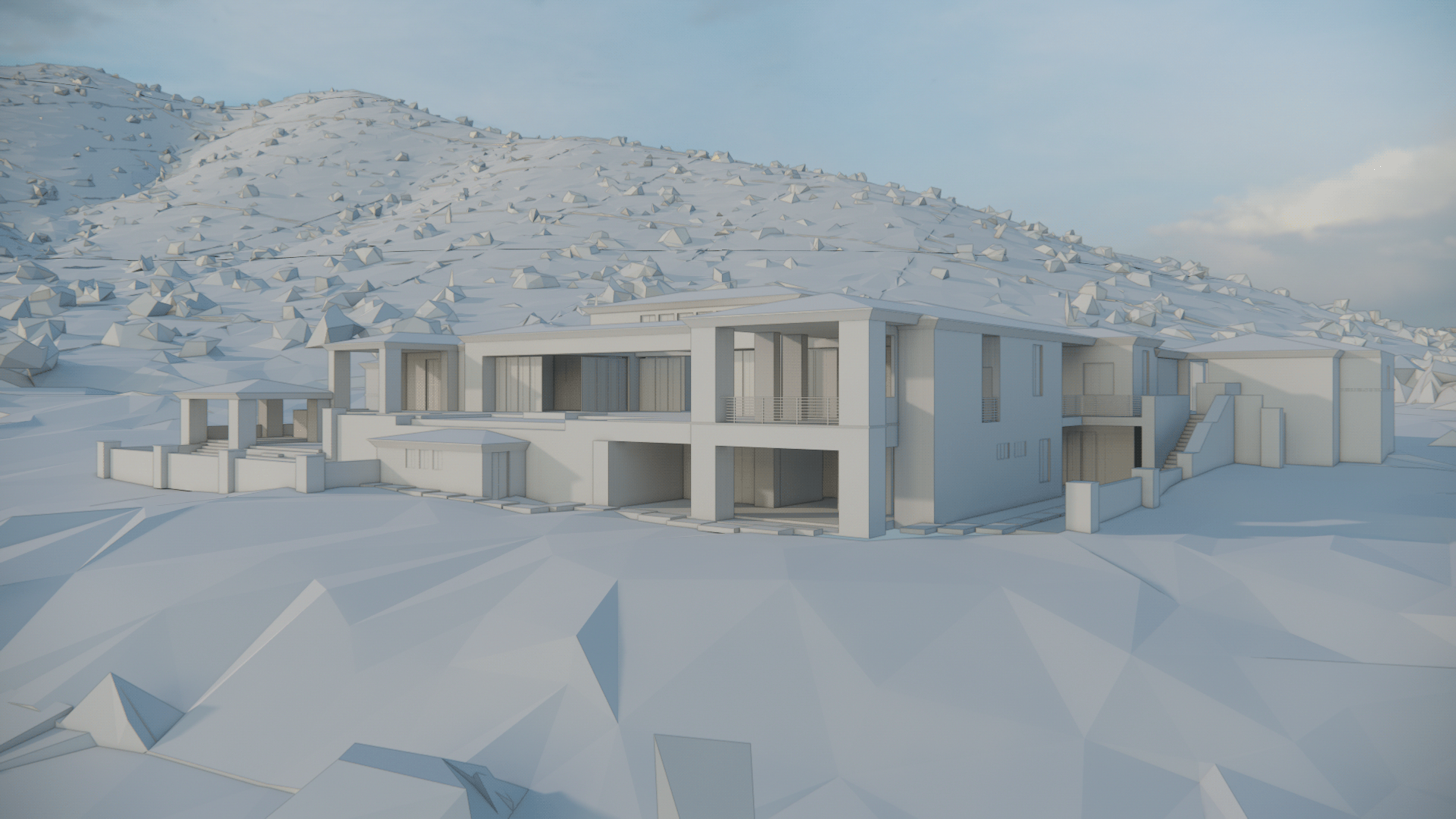 White residence in the USA. Architectural visualisation-7
