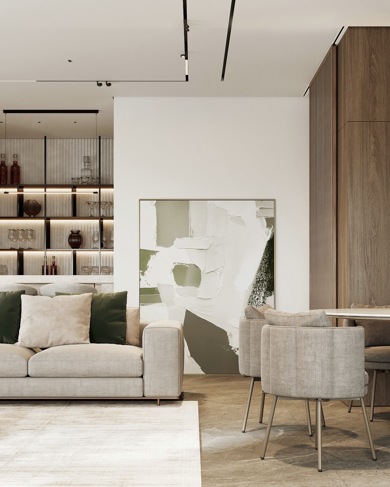 100㎡简约风住宅设计-1