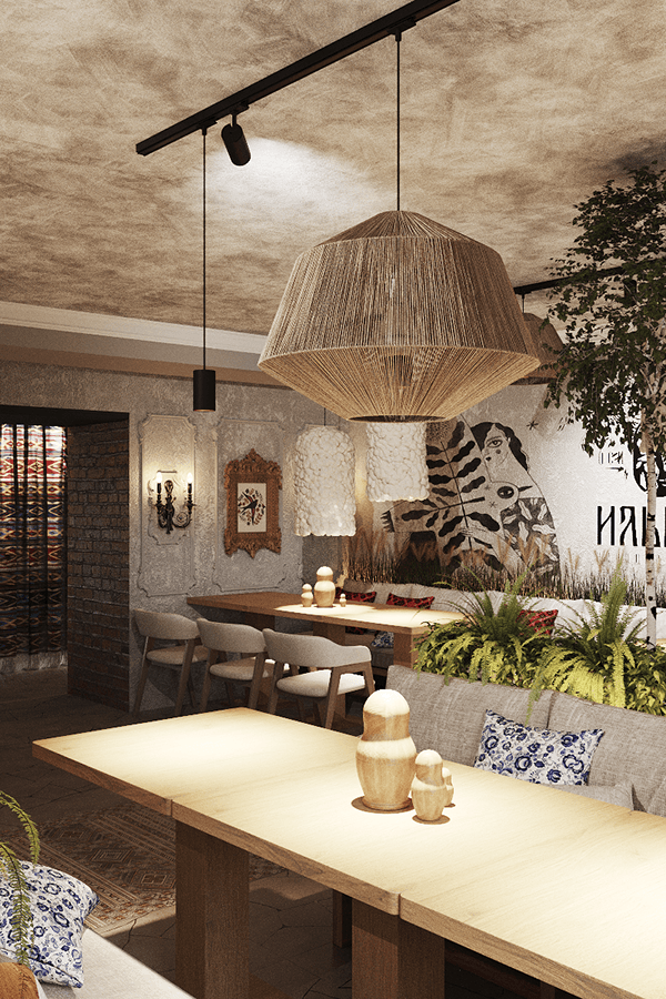 НАСЛЕДЗЬЕ(HERITAGE)餐厅室内设计项目丨白俄罗斯维捷布斯克丨Maryia Matsiash (ANIKIИA)-11