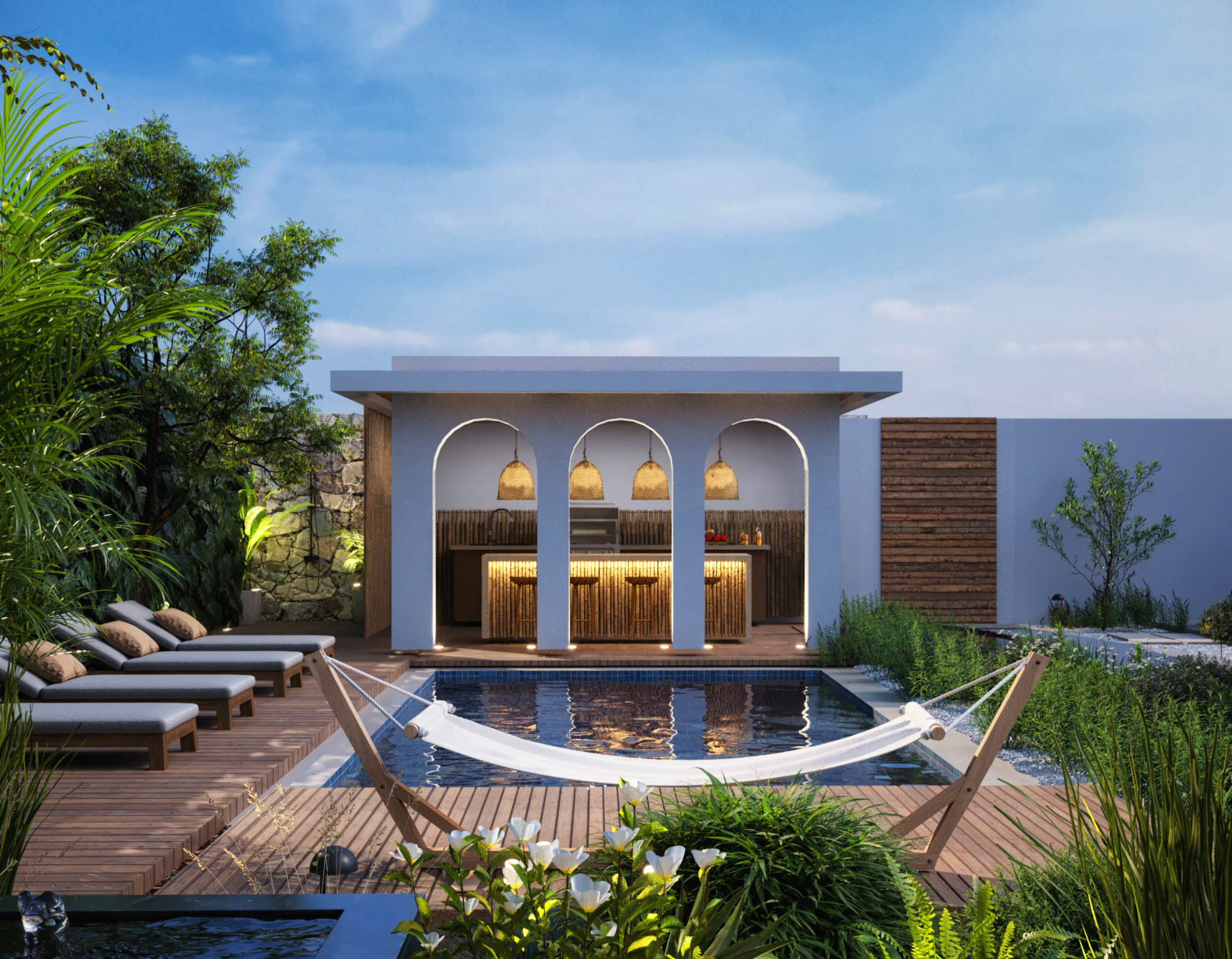 地中海景观设计丨智利圣地亚哥丨Amr Emara Designs-7