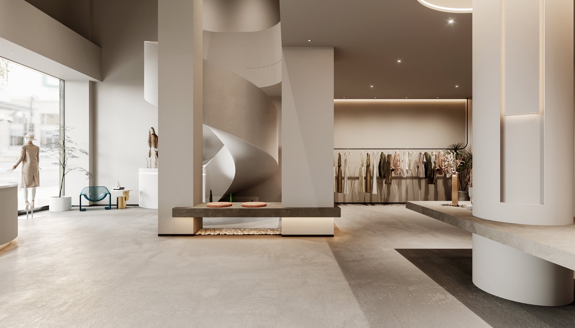 侘寂风服装店设计-16