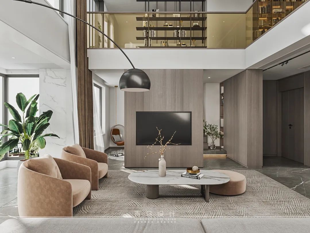 南湖艺境顶复现代简约设计丨青马别墅空间设计-41