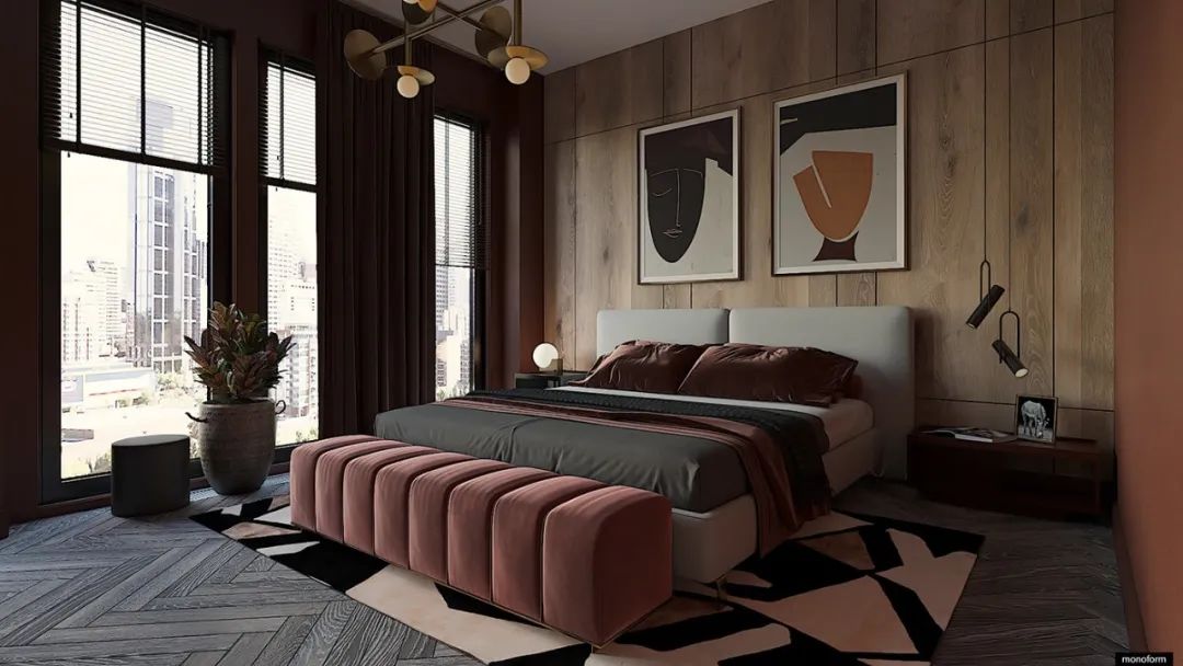 大气时尚的巧克力色木质住宅设计-9