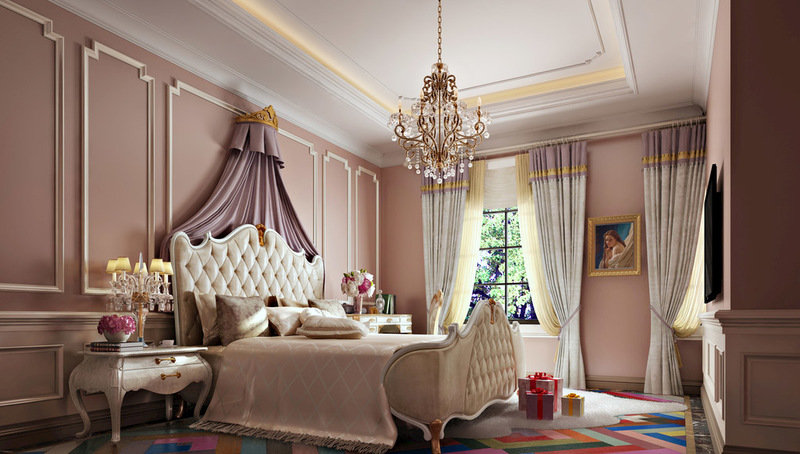 别墅欧式风格室内装修设计案例效果图2-17