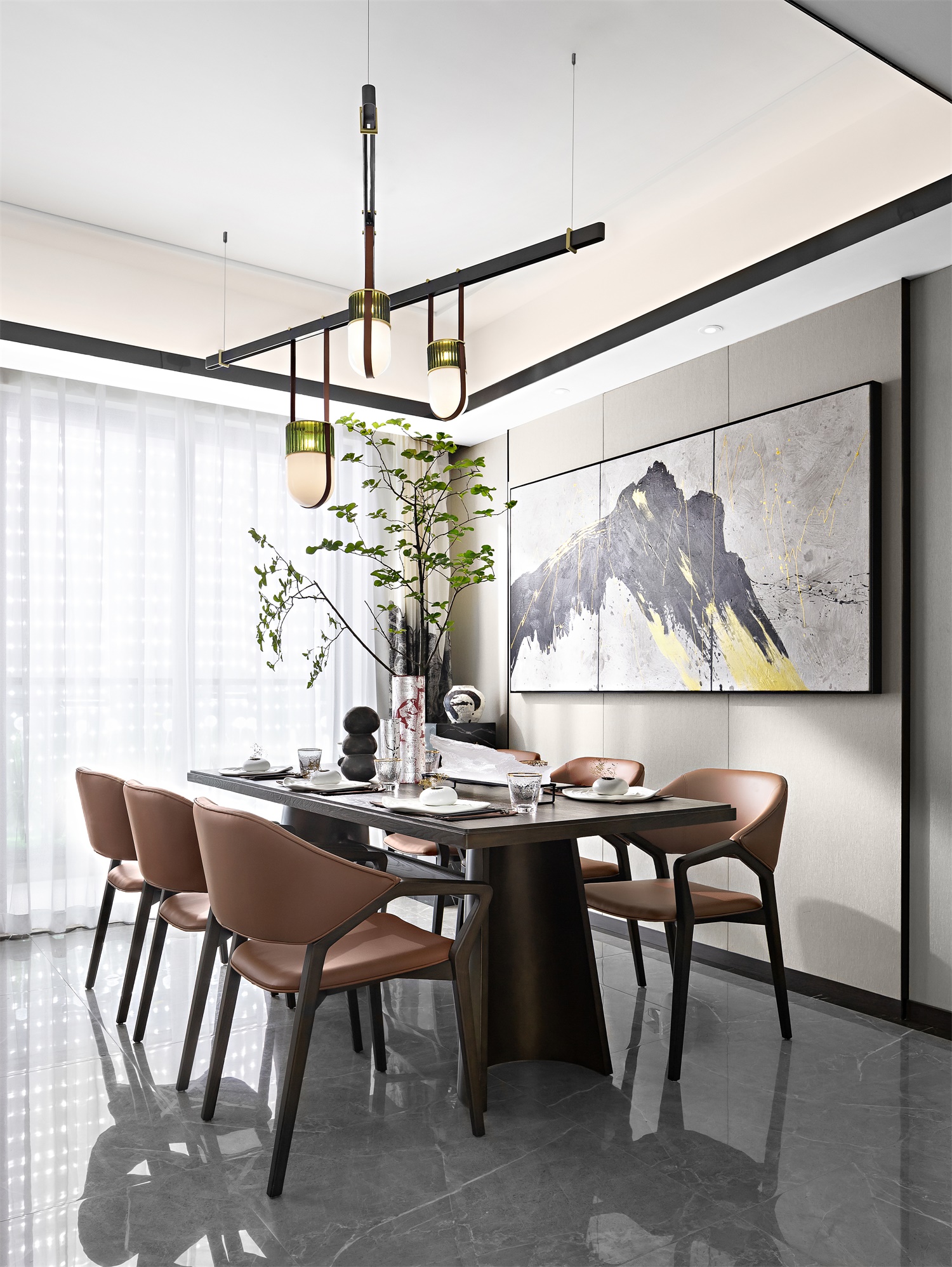 INNEST意巢设计：阳光城·檀境，典雅高贵的现代新中式-4