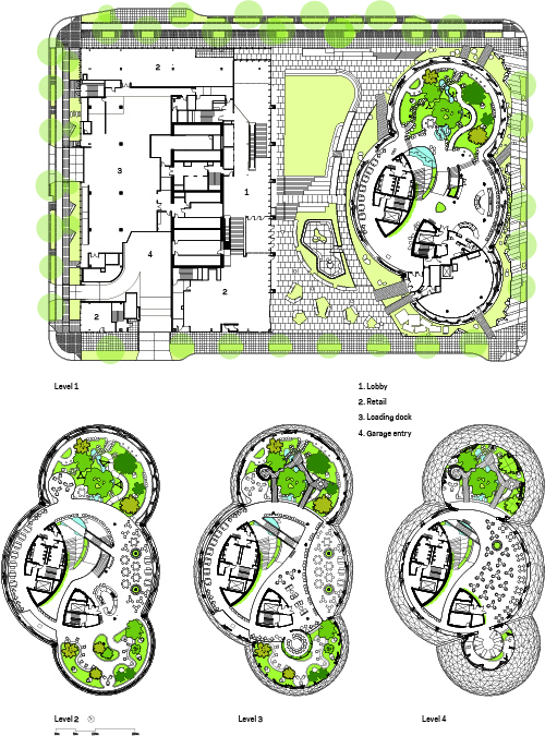 绿意盎然 Amazon Spheres 室内设计赏析-14