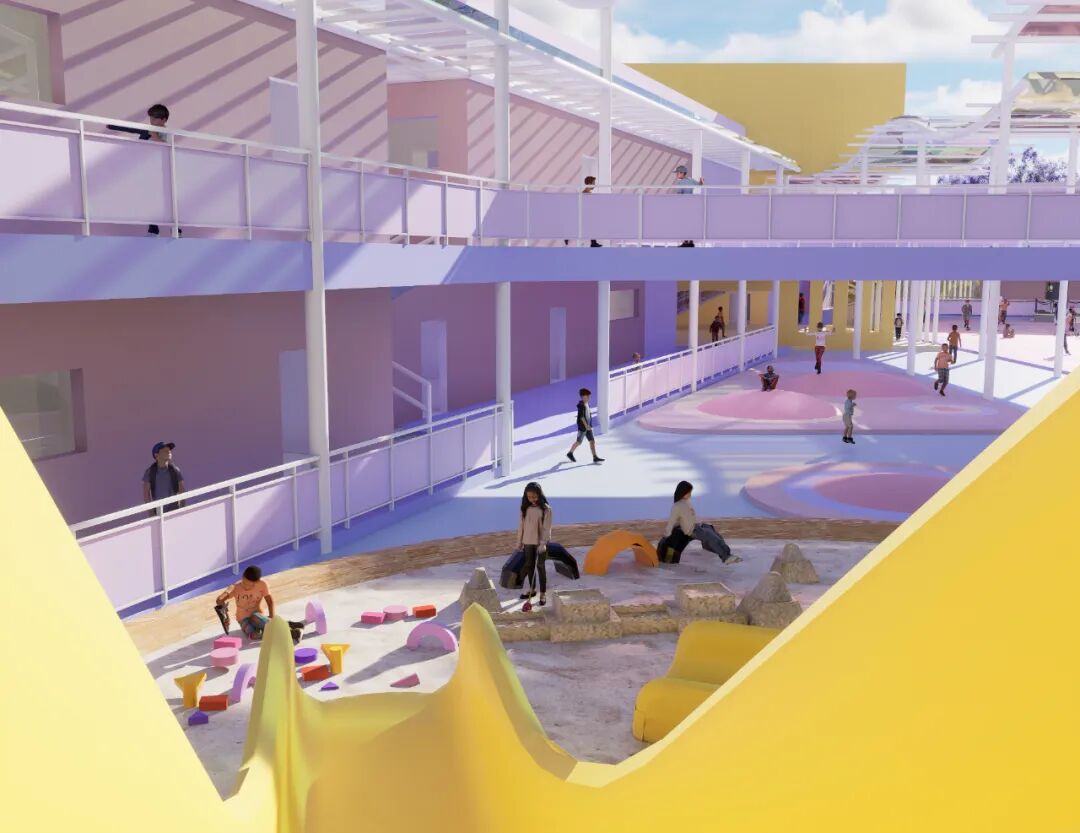 好强的天赋型选手!重大大二课设的吸睛紫色展板!色彩/构图/排版堪称一绝,空间创新与色彩叙事相结合的儿童友好型幼儿园建筑设计!-219
