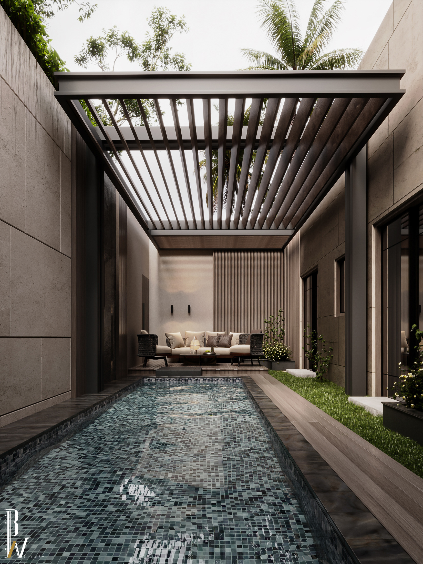 庭院景观丨埃及丨Black N White-6